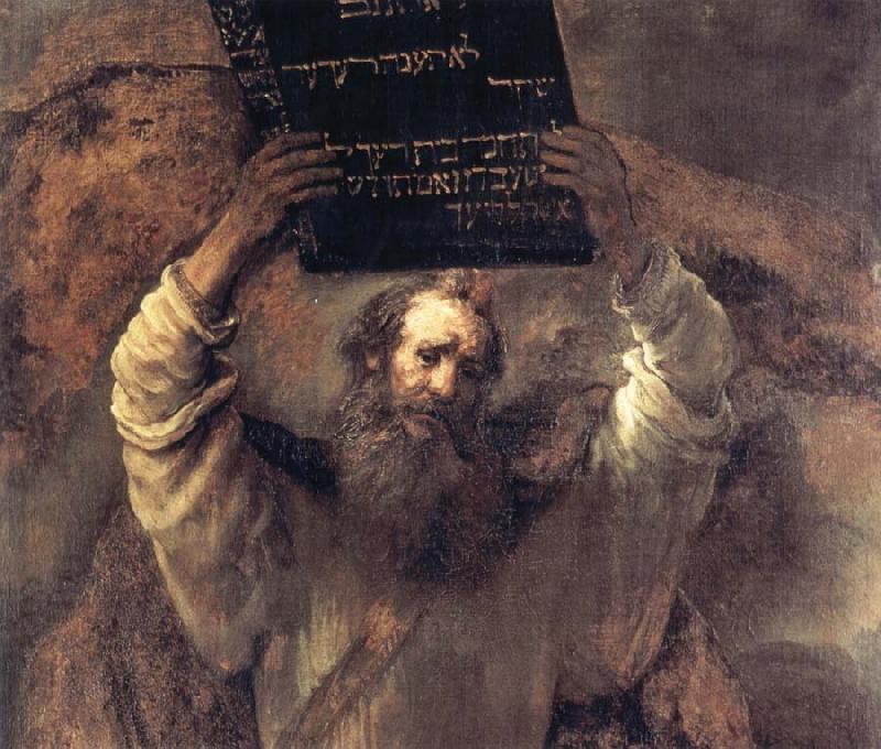REMBRANDT Harmenszoon van Rijn Moses with the Tablets of the Law oil painting image